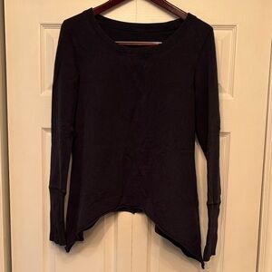 lululemon athletica navy Long Sleeve Asymmetric Hem Pullover